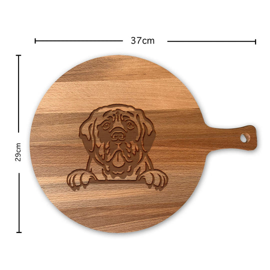 Serveerplank Rond Honden Mastiff