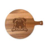 Serveerplank Rond Honden Mopshond