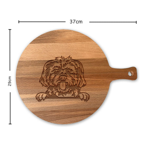 Serveerplank Rond Honden Morkie