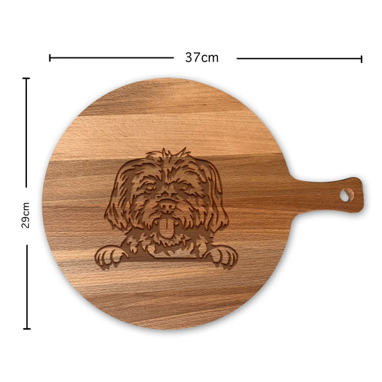 Serveerplank Rond Honden Morkie