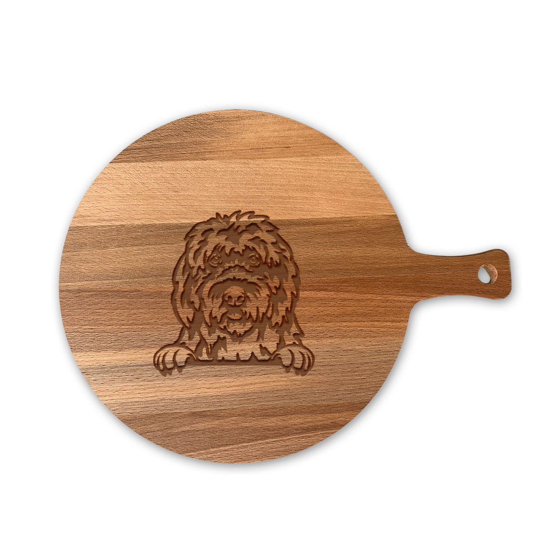 Serveerplank Rond Honden Old English Sheepdog