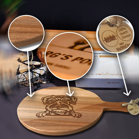 Serveerplank Rond Honden Schnauzer