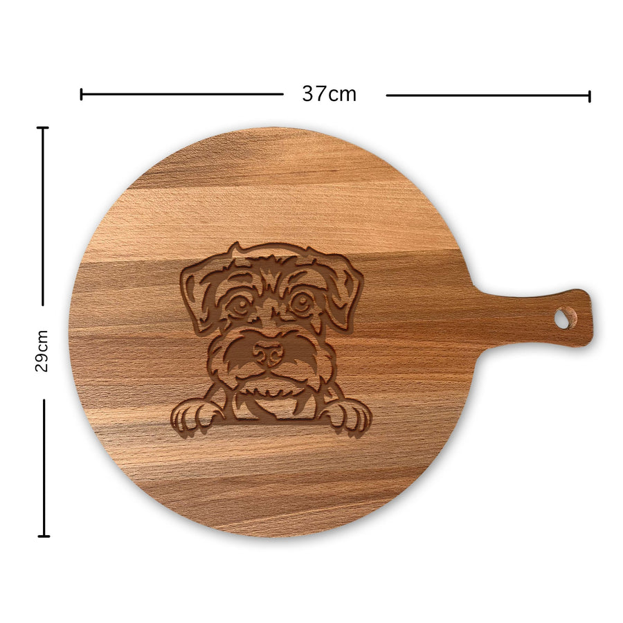 Serveerplank Rond Honden Schnauzer