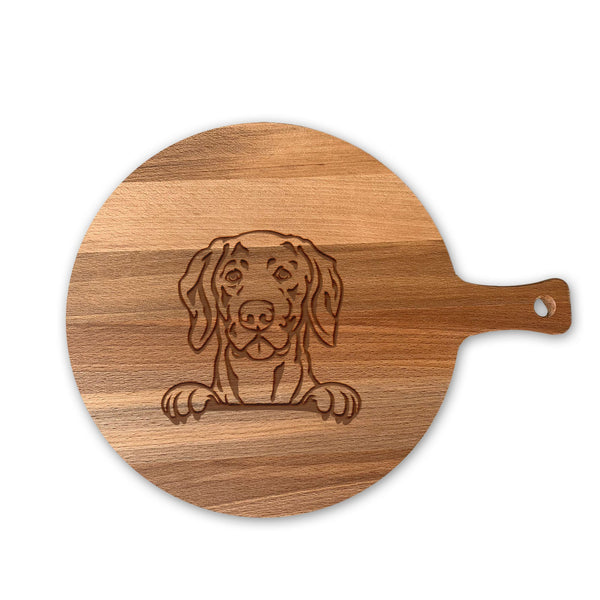 Serveerplank Rond Honden Weimarse staande hond
