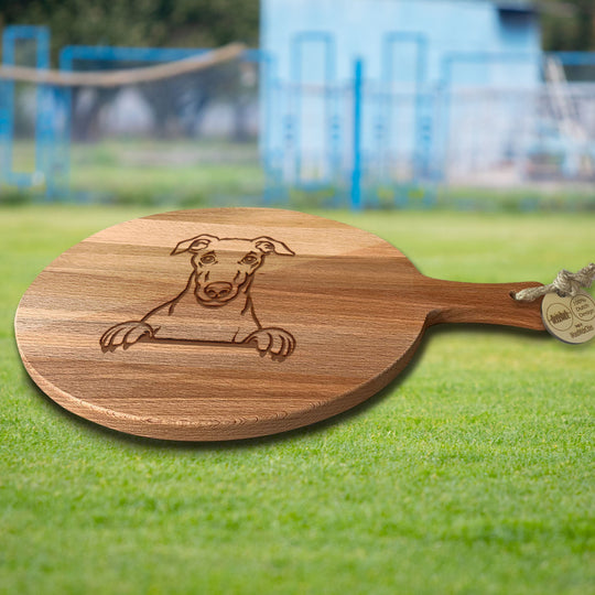 Serveerplank Rond Honden Whippet