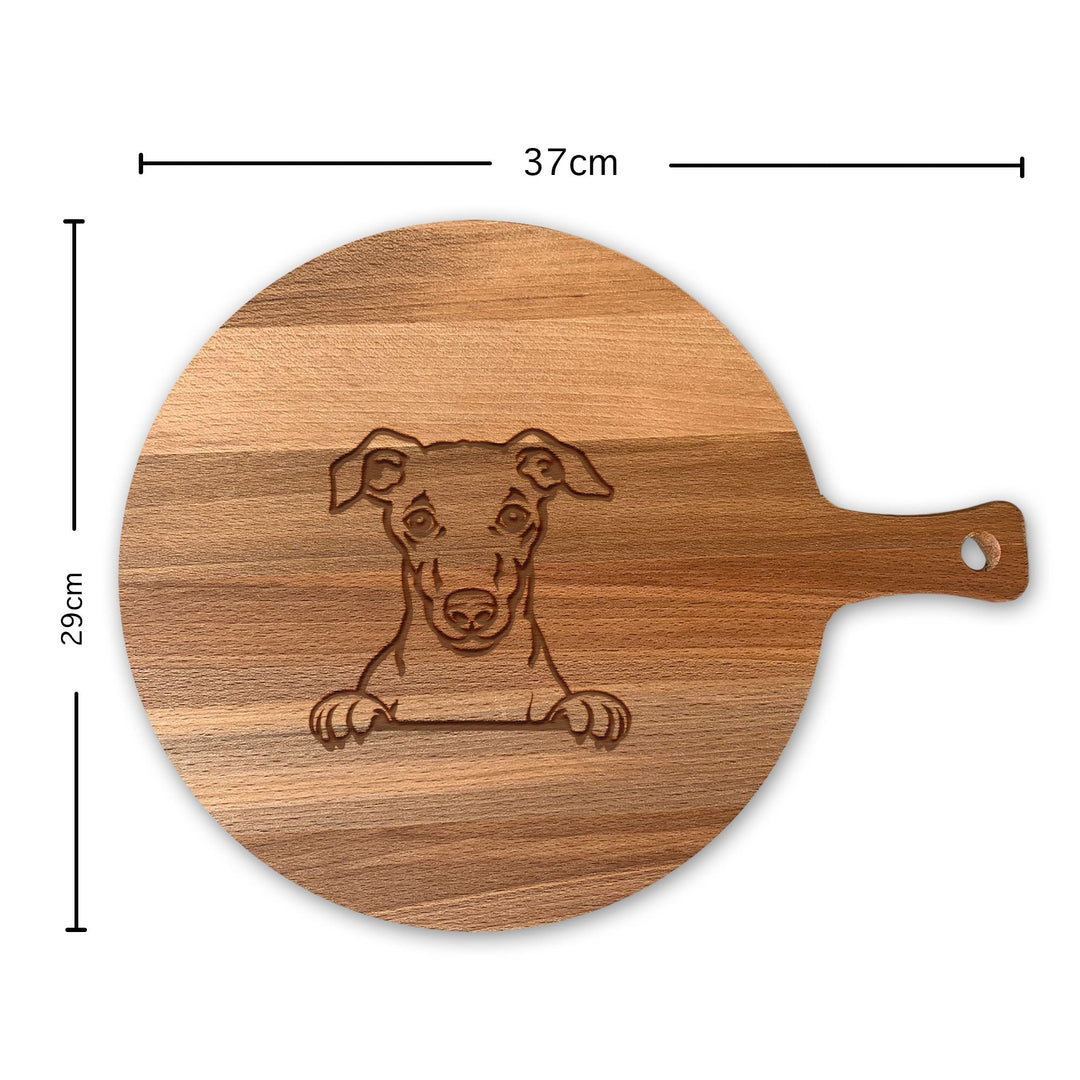 Serveerplank Rond Honden Whippet