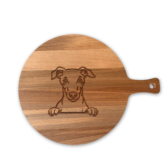 Serveerplank Rond Honden Whippet