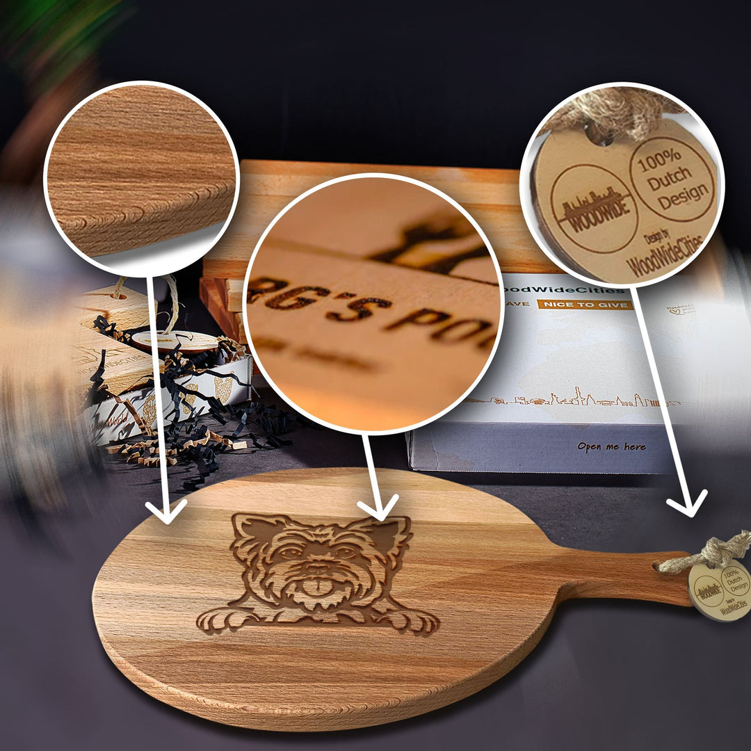 Serveerplank Rond Honden Yorkshire