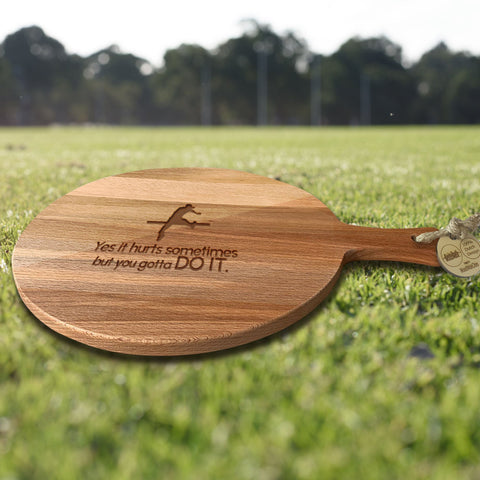 Serveerplank Rond Hoogspringen Yes It Hurts Sometimes But You Gotta DO IT