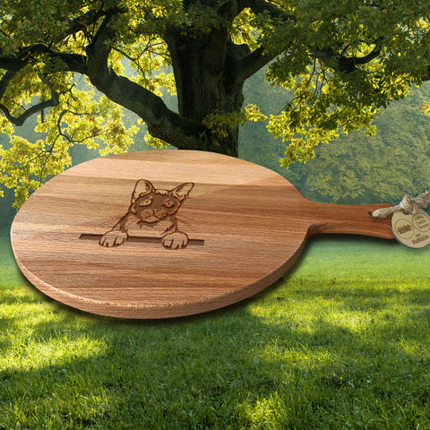 Serveerplank Rond Katten Burmees