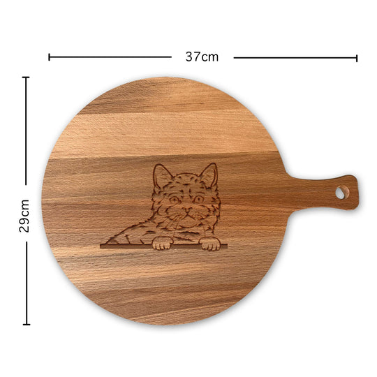 Serveerplank Rond Katten Selkirk Rex