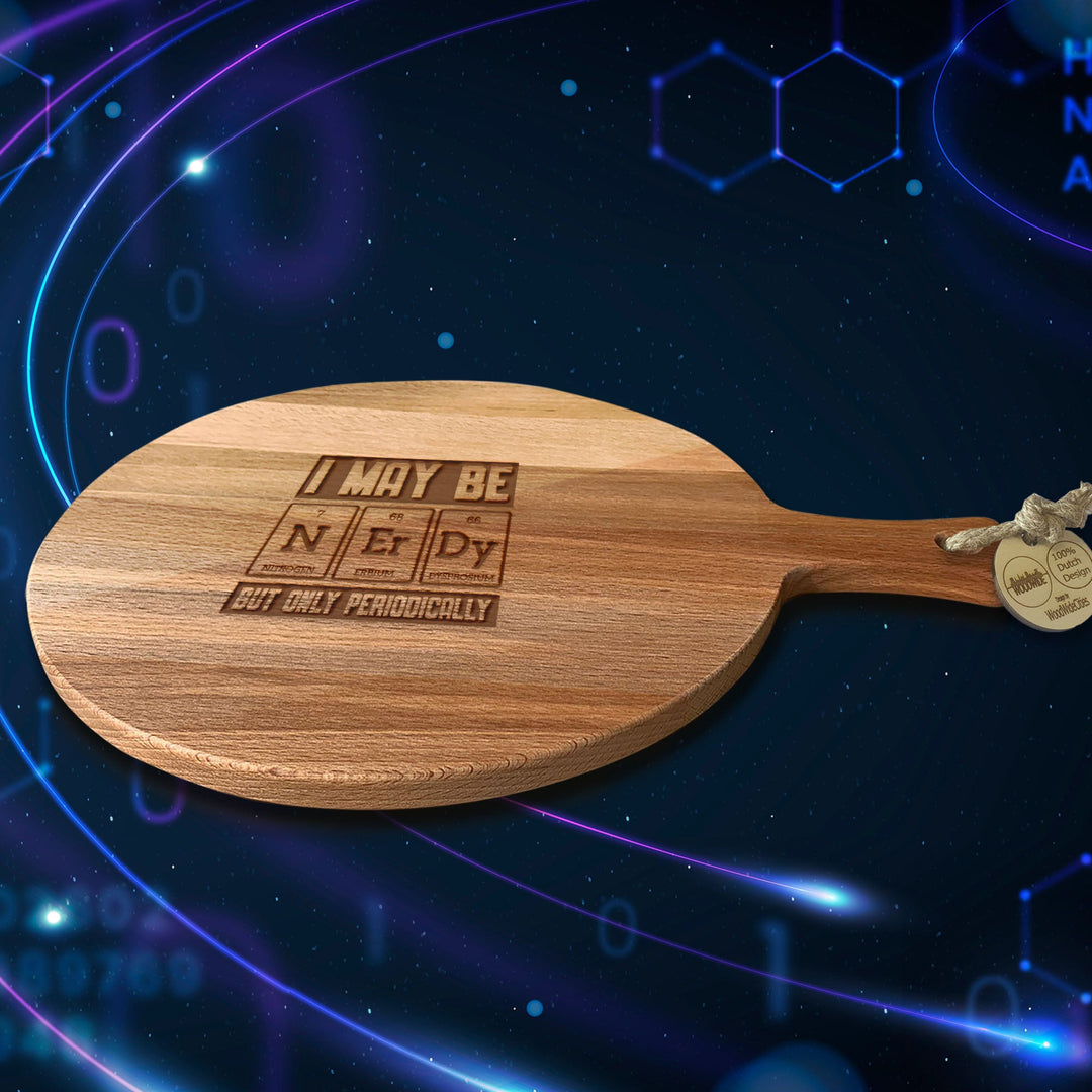 Serveerplank Rond Kennis Nerdy Periodically