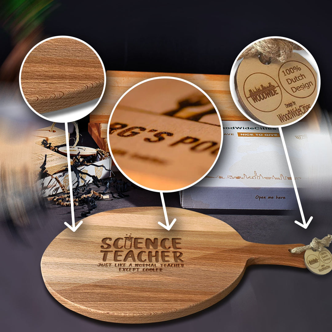 Serveerplank Rond Kennis Science Teacher Like a Noraml Teacher Except Cooler