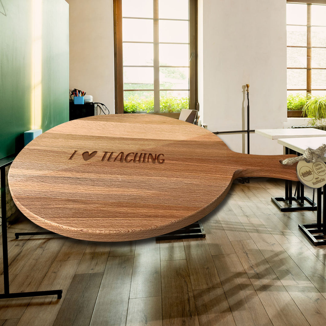 Serveerplank Rond Leraar I Love Teaching