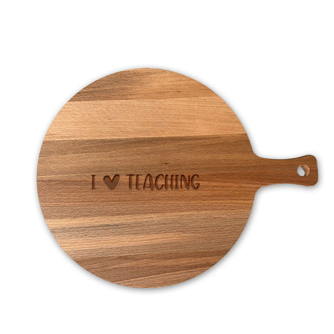 Serveerplank Rond Leraar I Love Teaching