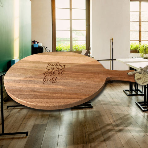 Serveerplank Rond Leraar Teach Is a Work of Heart