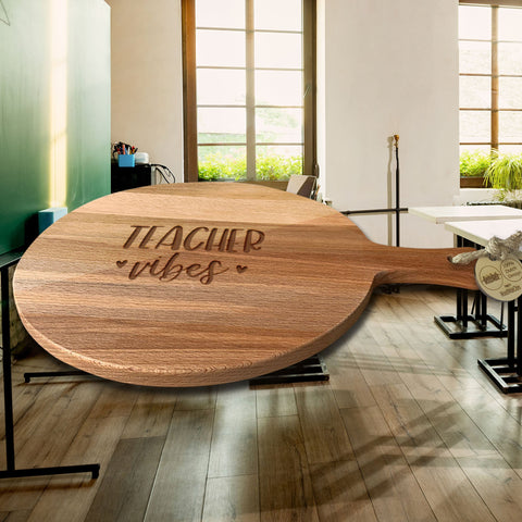 Serveerplank Rond Leraar Teach Vibes