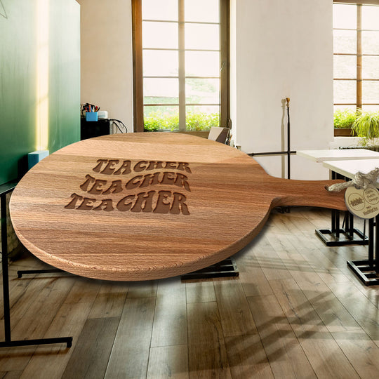 Serveerplank Rond Leraar Teach Waves