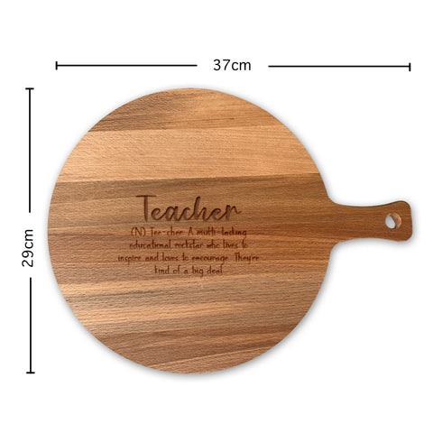 Serveerplank Rond Leraar Teacher