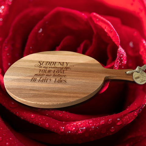 Serveerplank Rond Liefde Suddenly Your Love in Fairy Tales
