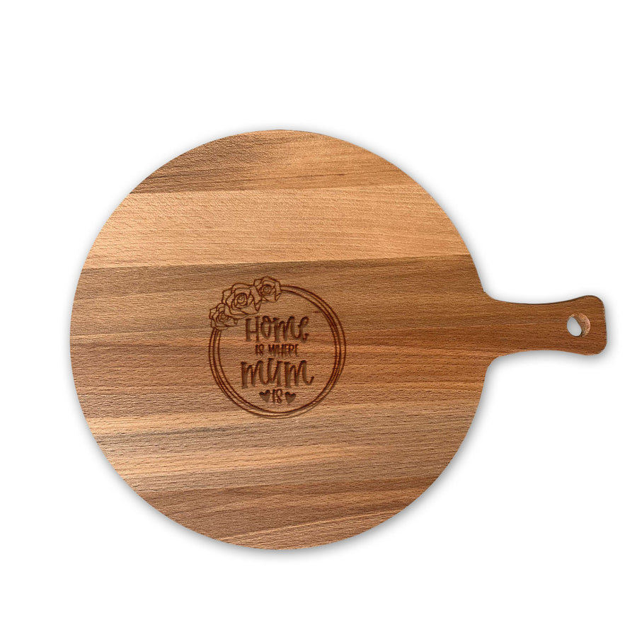Serveerplank Rond Moederdag Home Is Where Mum Is