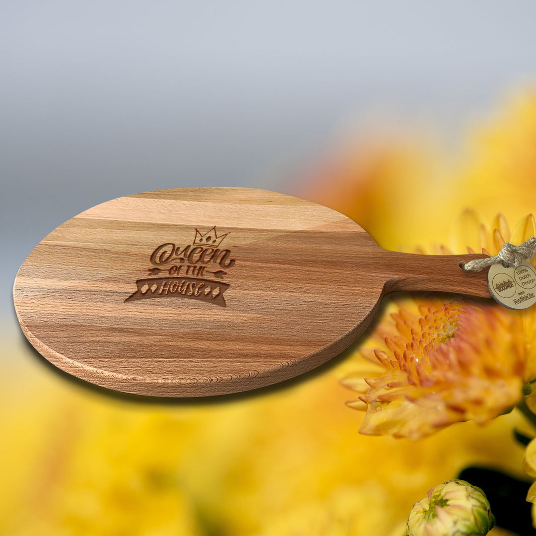 Serveerplank Rond Moederdag Queen of the House
