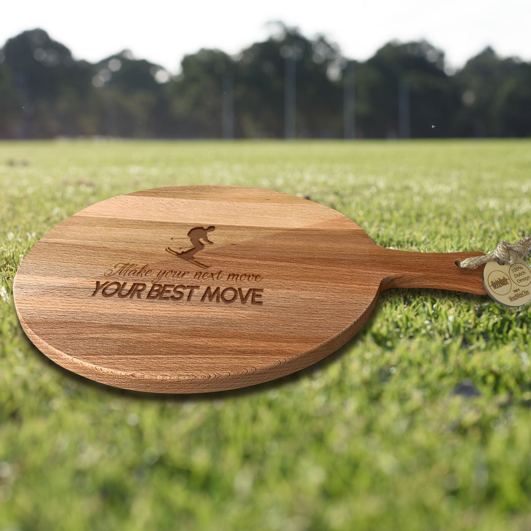 Serveerplank Rond Skiën Make Your Next Move Your Best Move