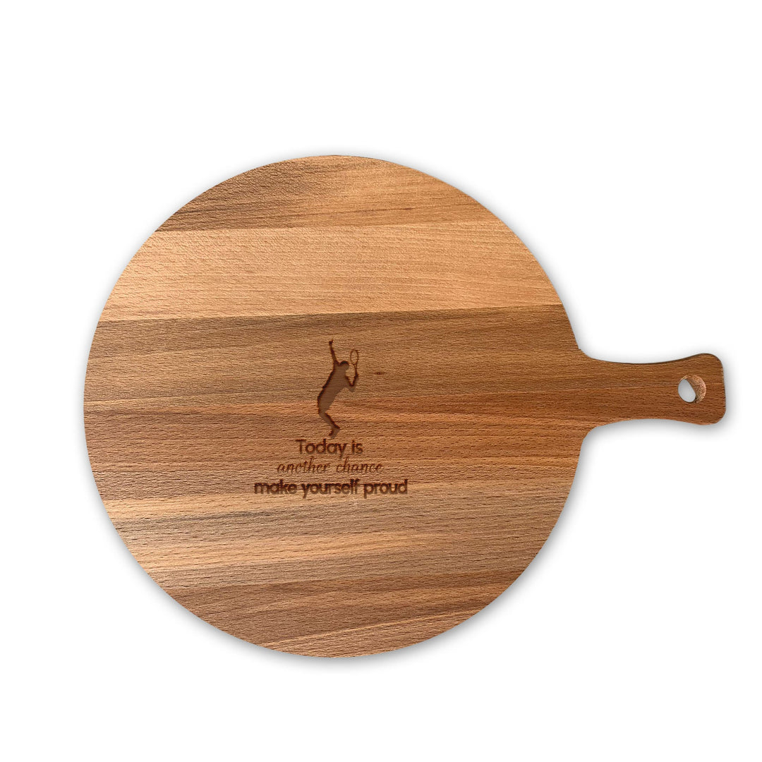 Serveerplank Rond Tennis (Man) Today Is Another Chance Make Yourself Proud