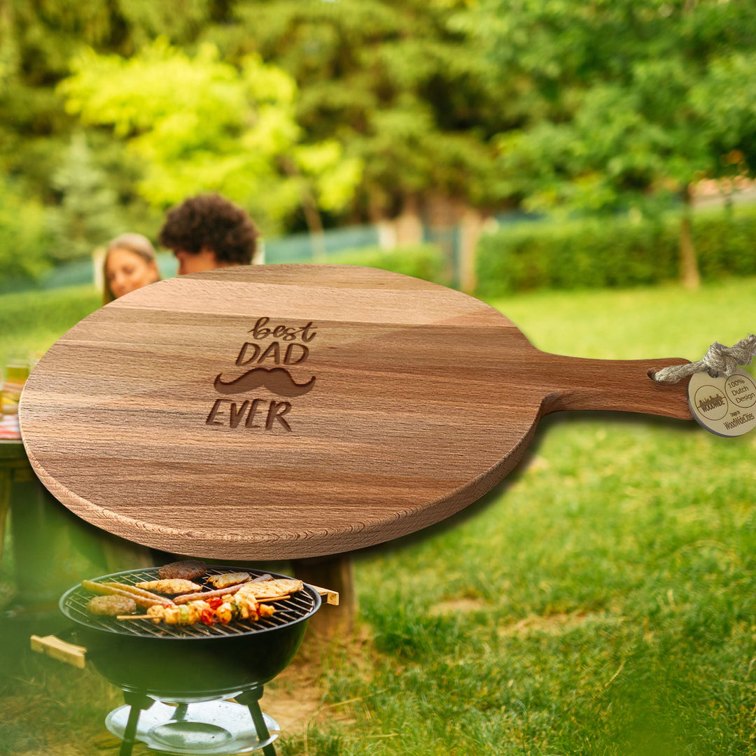 Serveerplank Rond Vaderdag Best Dad Ever