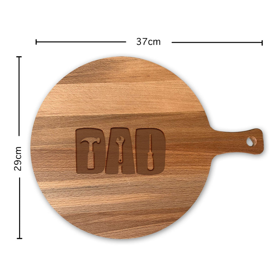 Serveerplank Rond Vaderdag Dad Gereedschap