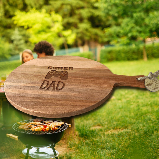Serveerplank Rond Vaderdag Gamer Dad