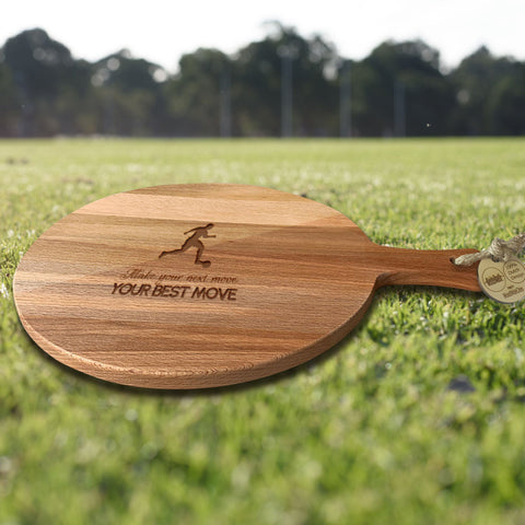 Serveerplank Rond Voetbal Make Your Next Move Your Best Move