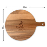 Serveerplank Rond Voetbal Never Look Back Look Forward