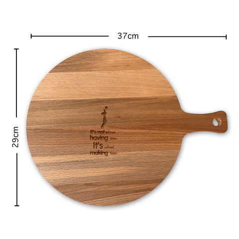 Serveerplank Rond Volleybal (Vrouw) It’s Not About Having Time It’s About Making Time