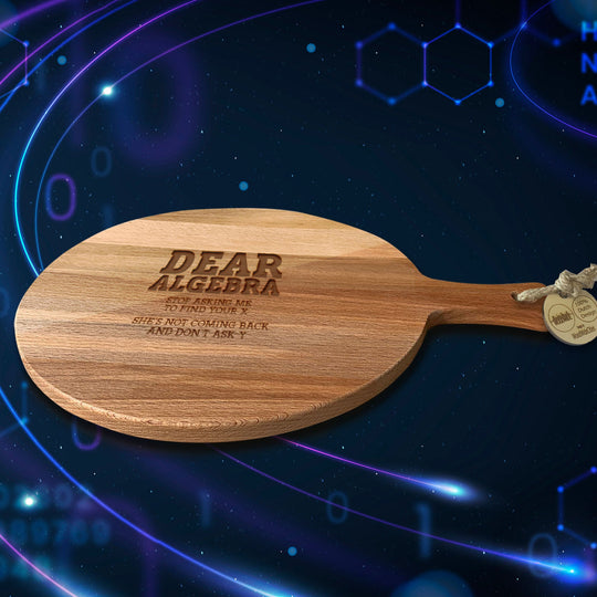 Serveerplank Rond Wiskunde Dear Algebra