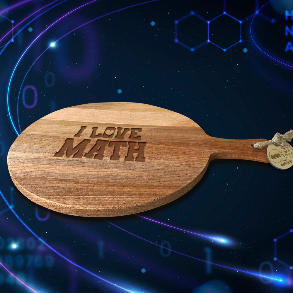 Serveerplank Rond Wiskunde I Love Math