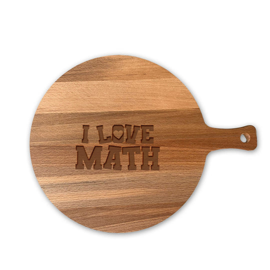 Serveerplank Rond Wiskunde I Love Math