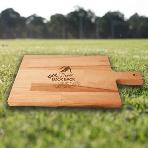 Serveerplank Schaatsen Never Look Back Look Forward