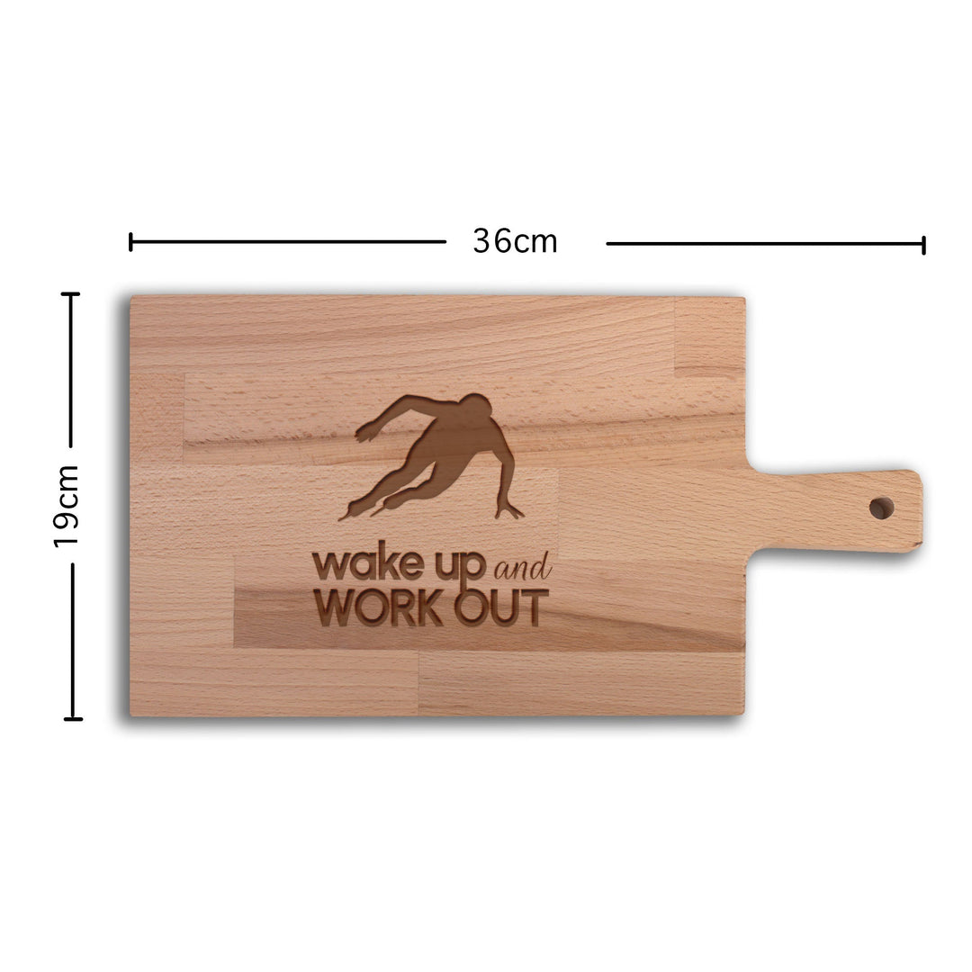Serveerplank Schaatsen Wake Up and Work Out