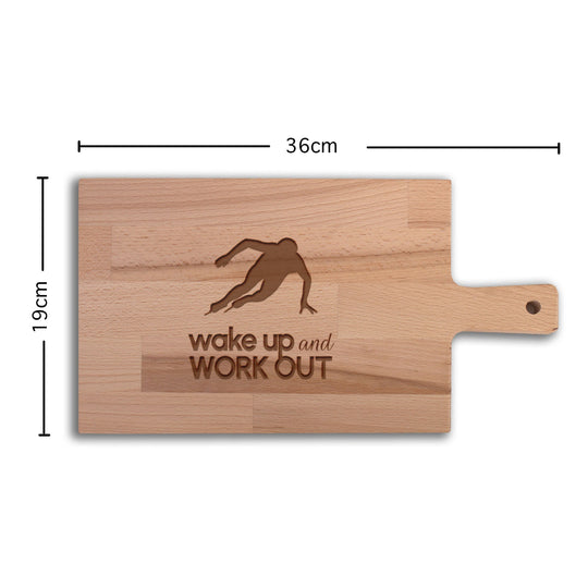 Serveerplank Schaatsen Wake Up and Work Out