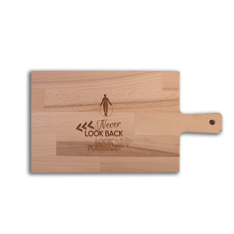 Serveerplank Touwtje Springen (Man) Never Look Back Look Forward