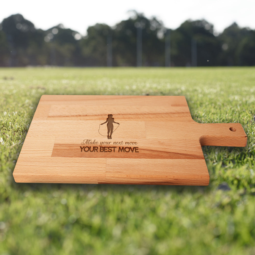 Serveerplank Touwtje Springen (Vrouw) Make Your Next Move Your Best Move