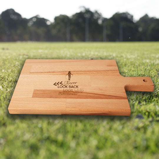 Serveerplank Touwtje Springen (Vrouw) Never Look Back Look Forward