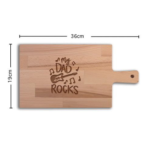 Serveerplank Vaderdag Dad Rocks