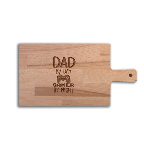 Serveerplank Vaderdag Dad by Day Gamer by Night