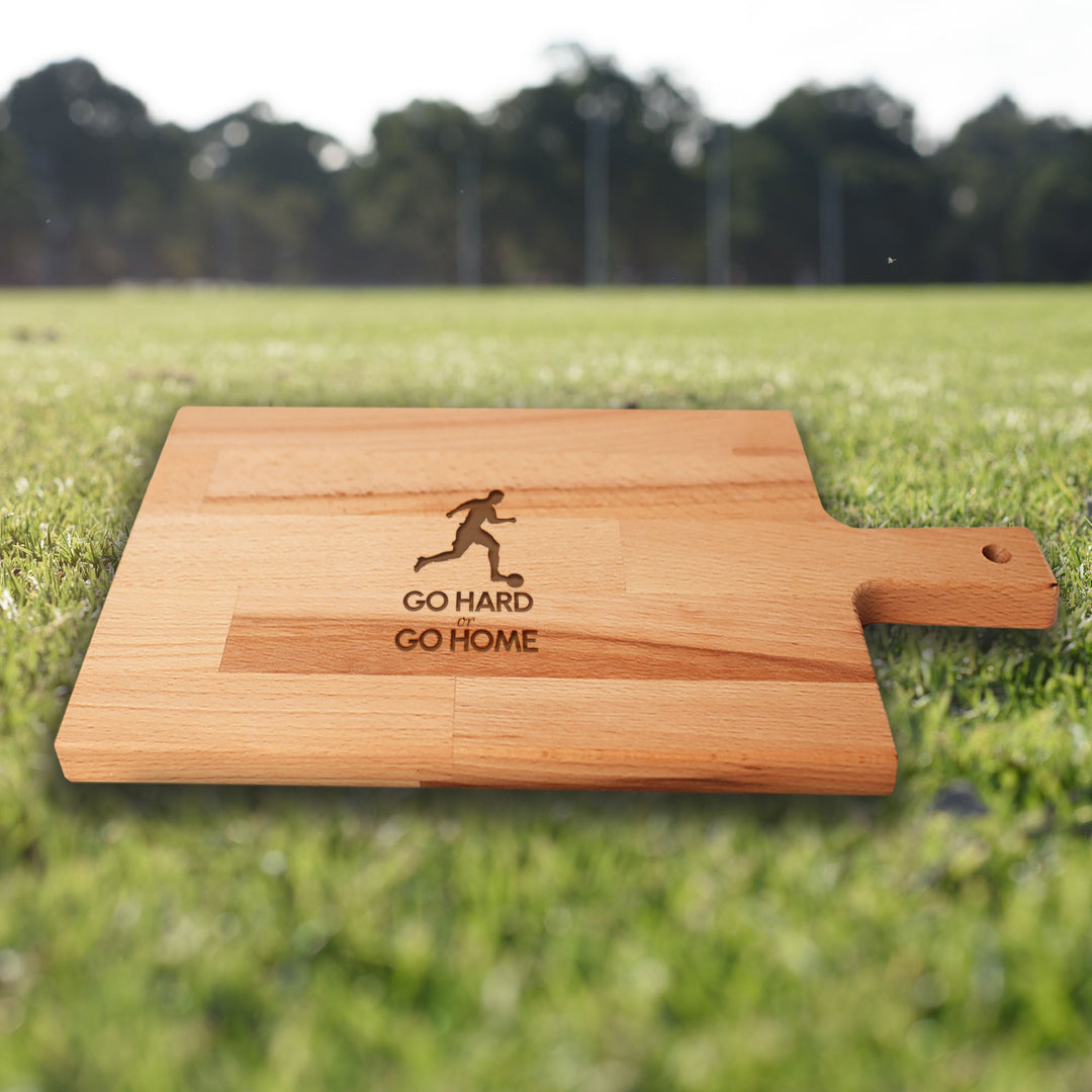 Serveerplank Voetbal Go Hard or Go Home