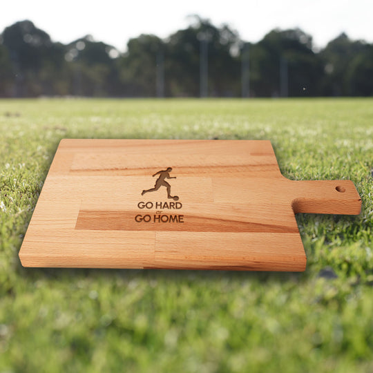 Serveerplank Voetbal Go Hard or Go Home