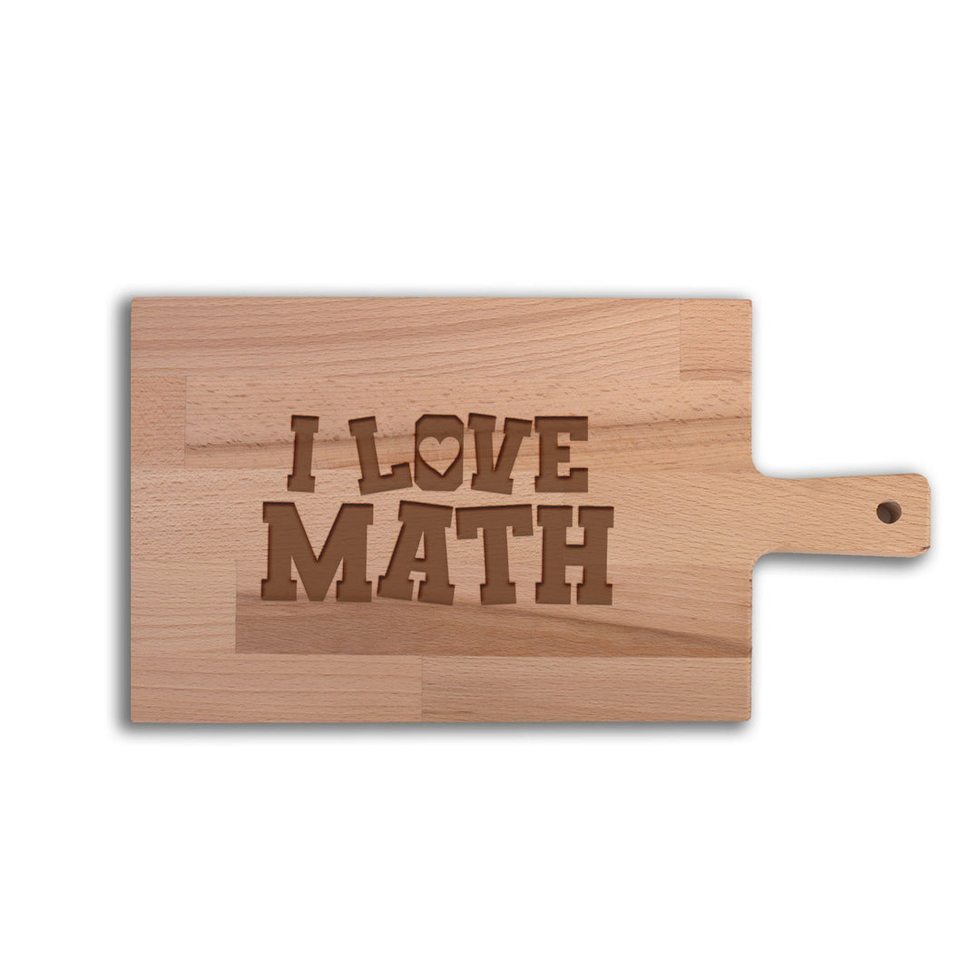 Serveerplank Wiskunde I Love Math