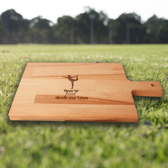 Serveerplank Yoga Never Let Fear Decide Your Future