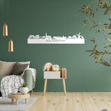 Skyline Alblasserdam Wit glanzend gerecycled kunststof cadeau decoratie relatiegeschenk van WoodWideCities